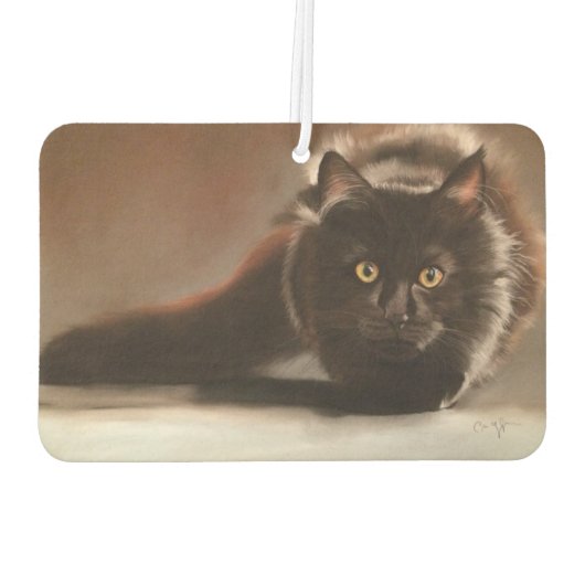 "l'affût" dessin au pastel sec カーエアーフレッシュナー (裏面)