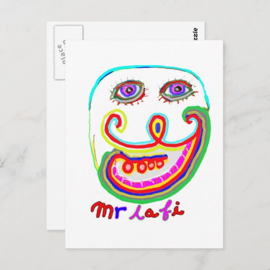 Lafi氏-私のコメディクラブに加わって下さい ポストカード (正面/裏面)