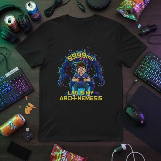 Lag Is My Arch-Nemesis Funny Gamer Tシャツ