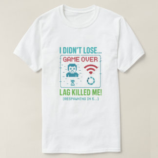 “Lag Killed Me” Retro Gamer T-Shirt Tシャツ