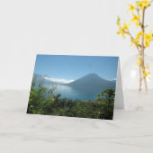 Lago Atitlan Notecard 1 カード (黄色い花)