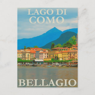 Lago Di Como, Bellagio，イタリアのヴィンテージ旅行 ポストカード
