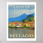 Lago di Como, Bellagio, Italy ポスター (正面)