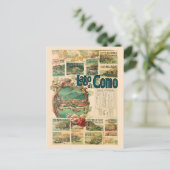 Lago di Como Italy Vintage Poster 1893 ポストカード (スタンド正面)