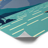 Lago Di Garda Italyミニマルヴィンテージアートポスター ポスター (角)