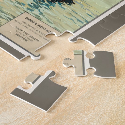 Lago di Garda, Lake Garda，イタリアのヴィンテージ旅行， L ジグソーパズル (側面)