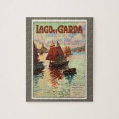 Lago di Garda, Lake Garda，イタリアのヴィンテージ旅行， L ジグソーパズル (縦)