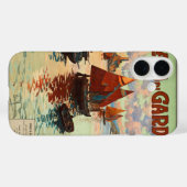 Lago di Garda, Lake Garda，イタリアのヴィンテージ旅行， L Case-Mate iPhoneケース (裏面 (横))