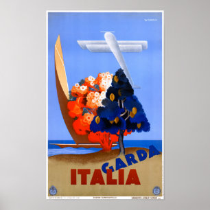 Lago di Garda Lake Garda Italy Vintage Poster ポスター