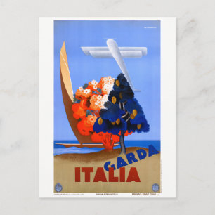 Lago di Garda Lake Garda Italy Vintage Poster ポストカード