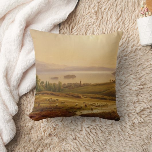 Lago Maggioreの朝 クッション (ブランケット)