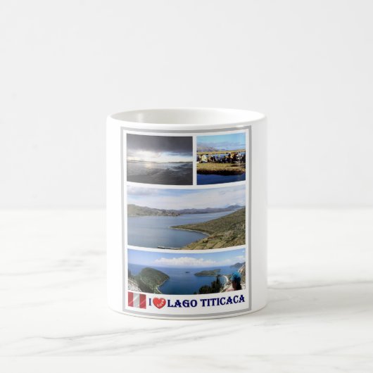 Lago Titicaca - I Love – ペルー コーヒーマグカップ (中央)