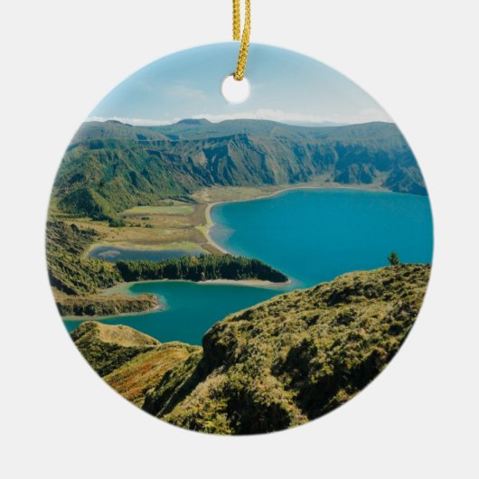 LagoaはFogo、アゾレスをします セラミックオーナメント (正面)