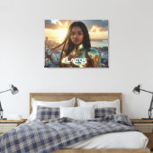 LAGOS - NIGERIA - SUPERHERO キャンバスプリント (インサイチュ (寝室))