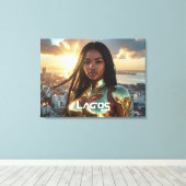 LAGOS - NIGERIA - SUPERHERO キャンバスプリント (インサイチュ (ウッドフロア))