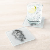 Lagotto Lines – Artisan Coaster for the Curly-Coat ガラスコースター (アングル)