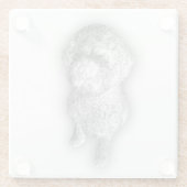 Lagotto Lines – Artisan Coaster for the Curly-Coat ガラスコースター (裏面)