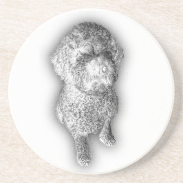 Lagotto Lines – Artisan Coaster for the Curly-Coat コースター