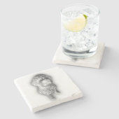 Lagotto Lines – Artisan Coaster for the Curly-Coat ストーンコースター (横)