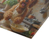 Lagotto Romagnolo Cooking in Kitchen カッティングボード (角)