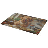 Lagotto Romagnolo Cooking in Kitchen カッティングボード (角)