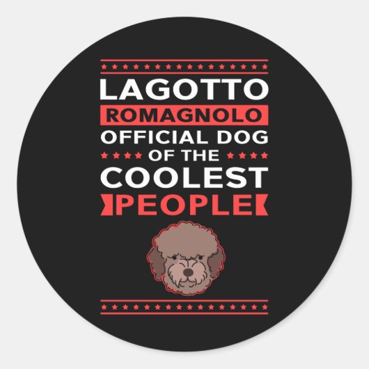 Lagotto Romagnolo Dog Owner ラウンドシール (正面)