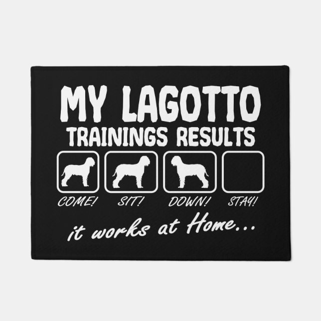 Lagotto Romagnolo Dog Trainings Results Funny ドアマット (正面)