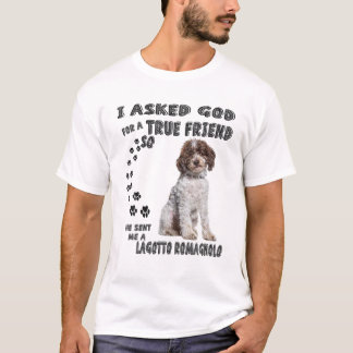 Lagotto Romagnolo Saying Mom Dad Print, Italian Wa Tシャツ