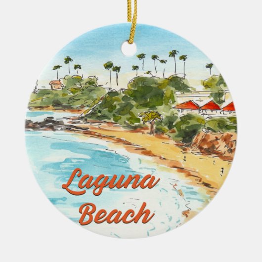 Laguna Beach California Ornament セラミックオーナメント (正面)
