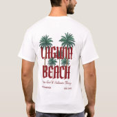Laguna Beach California Surf Palms Graphic T-Shirt Tシャツ (裏面)
