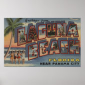 Laguna Beach, Florida - Large Letter Scenes ポスター (正面)
