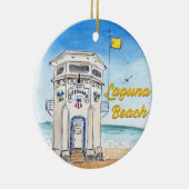 Laguna Beach Lifeguard Tower Ornament セラミックオーナメント (右)
