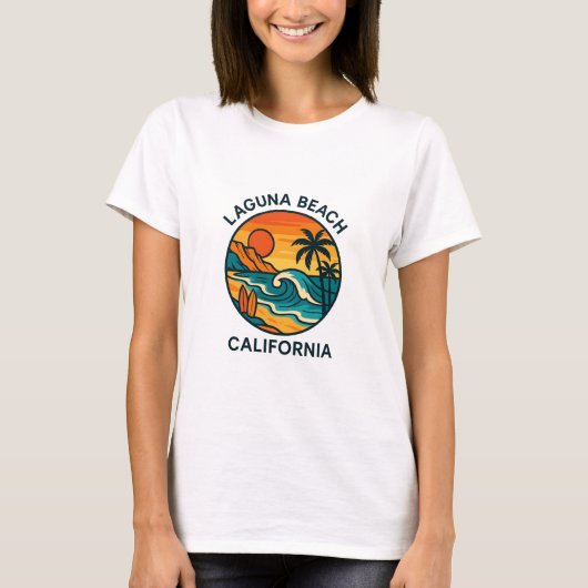 Laguna Beach Sunset Vibes - California Coastline Tシャツ (正面)