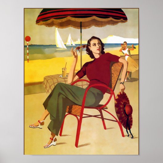 Laguna Beach Vintage Poster ポスター (正面)