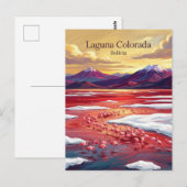 Laguna Colorada Bolivia ポストカード (正面/裏面)