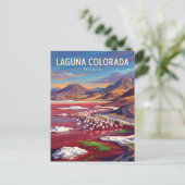 Laguna Colorada Bolivia ポストカード (スタンド正面)