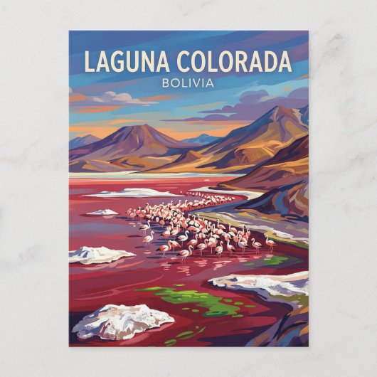 Laguna Colorada Bolivia ポストカード (正面)
