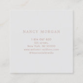 Lahes and brows Rose gold glitter  スクエア名刺 (裏面)