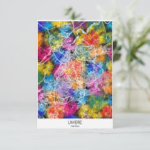 Lahore Pakistan City Map サンキューカード (スタンド正面)