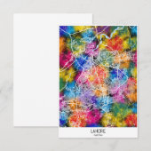 Lahore Pakistan City Map サンキューカード (正面/裏面)