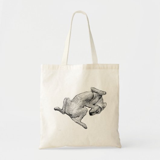 Laid-Back Pup – Artistic Dog Tote Bag トートバッグ (正面)