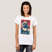 Laika宇宙犬- Laika: OHPの女性上 Tシャツ (正面フル)