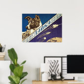 Laika – ソ連のヴィンテージ宇宙ポスター ポスター (ホームオフィス)