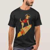 Laika The CCCP Soviet Russia Super Space Rocket Do Tシャツ (正面)