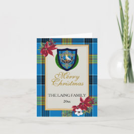 Laing Scottish Clan Tartan & Crest カード