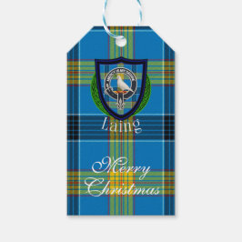 Laing Scottish Clan Tartan & Crest ギフトタグ