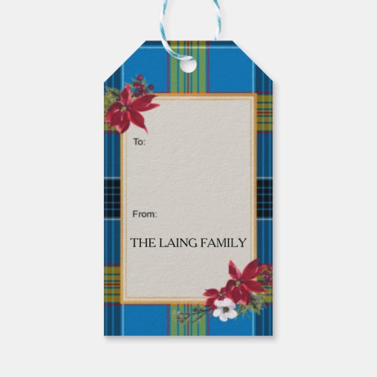 Laing Scottish Clan Tartan & Crest ギフトタグ (裏面)