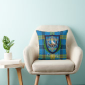 Laing Scottish Clan Tartan & Crest クッション (椅子)
