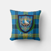 Laing Scottish Clan Tartan & Crest クッション (正面)