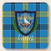 Laing Scottish Clan Tartan & Crest コースター (正面)